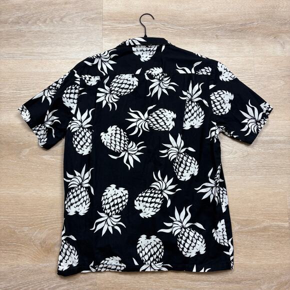 RJC Made in Hawaii Short Sleeve Button Up Top Men’s M Color Black - Picture 5 of 5